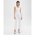 Cropped Kick Pant in Stretch Cotton-Blend