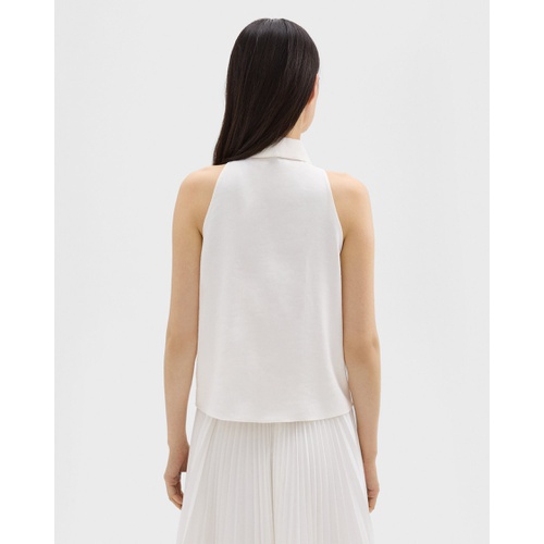 띠어리 Halter Neck Shirt in Linen-Viscose