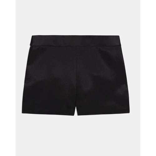 띠어리 High-Waist Short in Bonded Satin