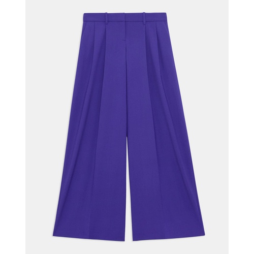 띠어리 Pleated Low-Rise Pant in Stretch Wool