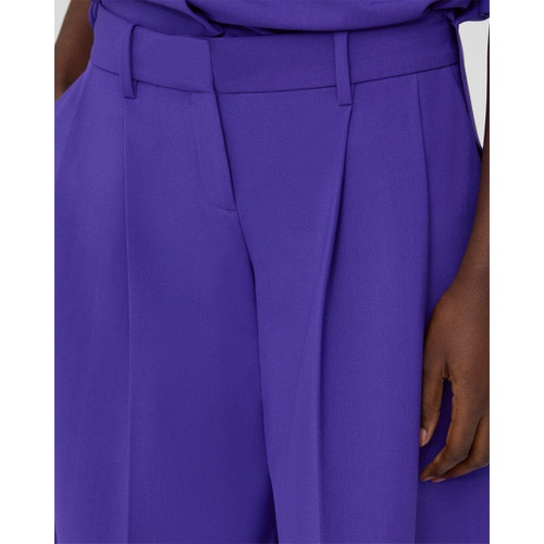 띠어리 Pleated Low-Rise Pant in Stretch Wool