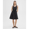 Sleeveless Drawstring Dress in Cotton-Blend