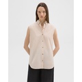 Sleeveless Shirt in Cotton-Blend