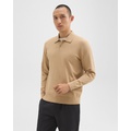 Goris Long-Sleeve Polo Shirt in Light Bilen