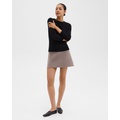 High-Waist Mini Skirt in Double-Face Wool-Cashmere