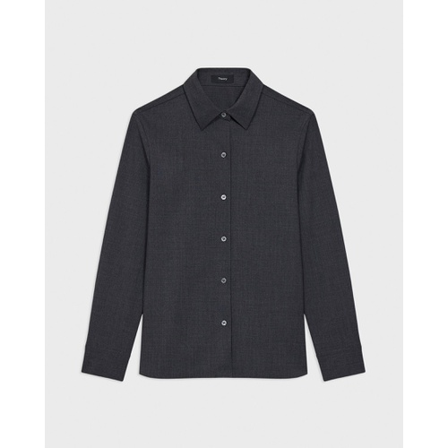 띠어리 Straight Shirt in Good Wool