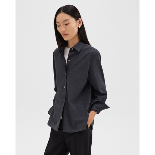 띠어리 Straight Shirt in Good Wool