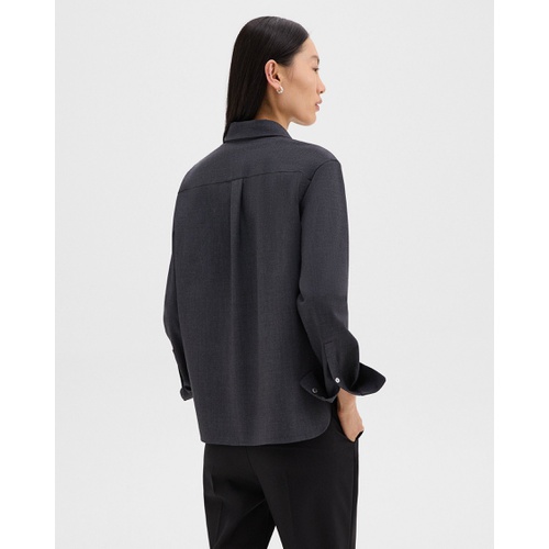 띠어리 Straight Shirt in Good Wool