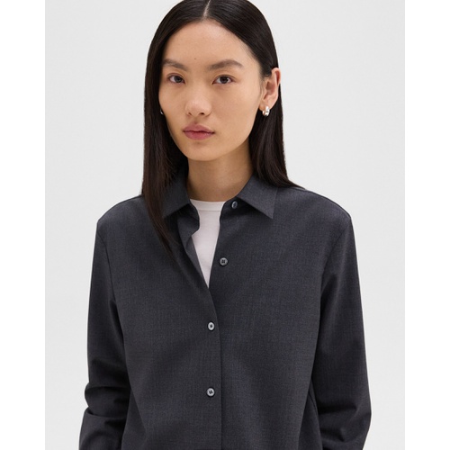 띠어리 Straight Shirt in Good Wool