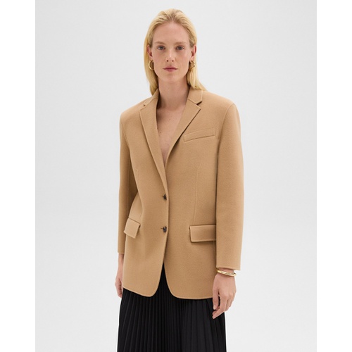 띠어리 Oversized Blazer in Double-Face Wool-Cashmere