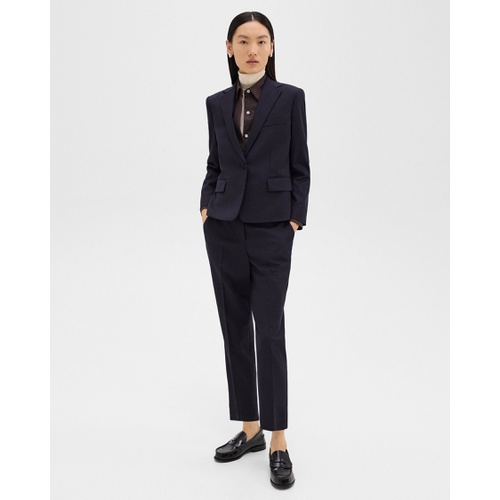 띠어리 Single-Button Blazer in Sleek Flannel