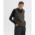 Hooded Zip-Up Vest in Double-Face Wool-Cashmere