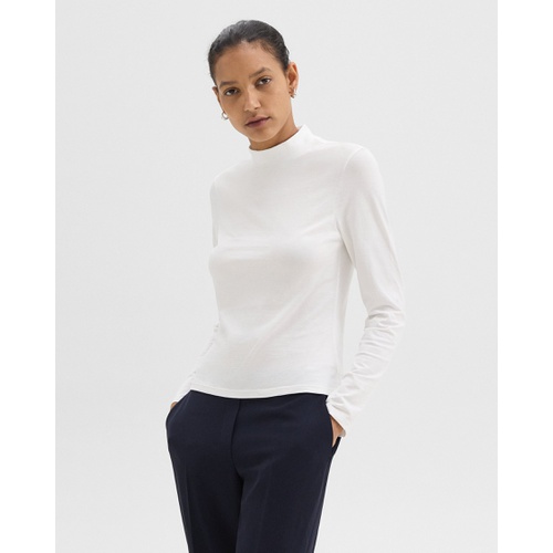 띠어리 Tiny Mock Neck Tee in Organic Cotton