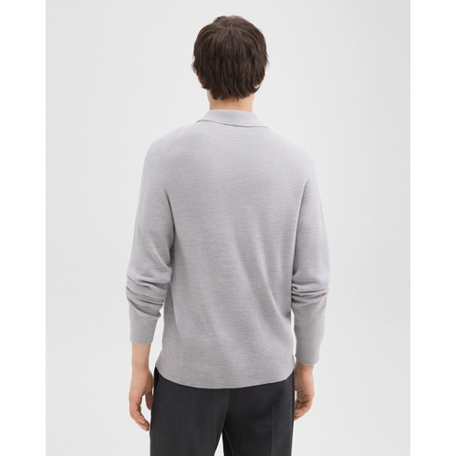 띠어리 Johnny Collar Sweater in Merino Wool