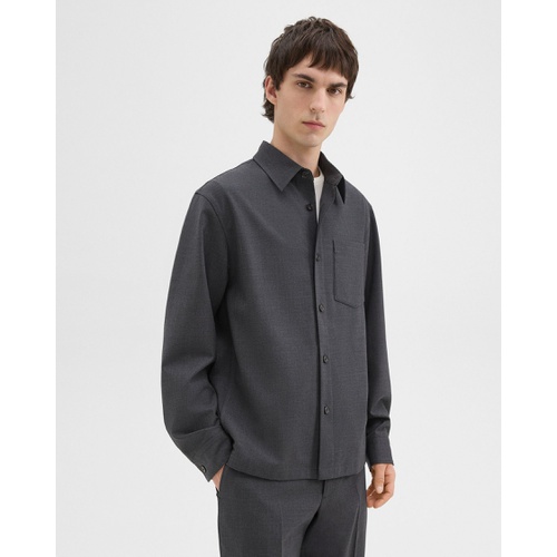 띠어리 Overshirt in Wool-Blend Twill