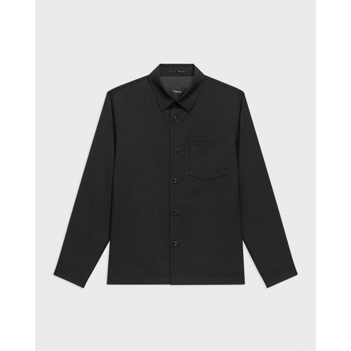 띠어리 Overshirt in Wool-Blend Twill