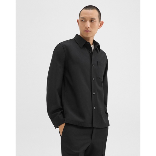 띠어리 Overshirt in Wool-Blend Twill