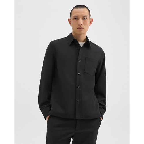 띠어리 Overshirt in Wool-Blend Twill