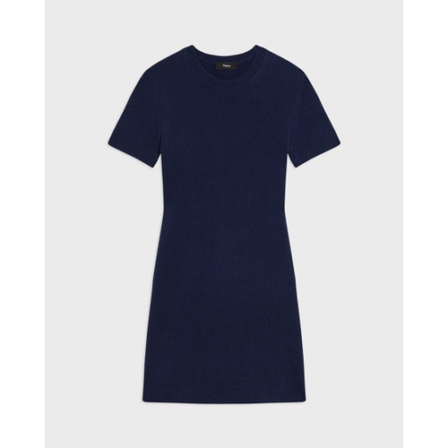 띠어리 Mini Sweater Dress in Felted Wool-Cashmere