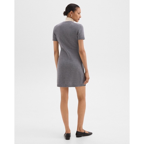 띠어리 Mini Sweater Dress in Felted Wool-Cashmere