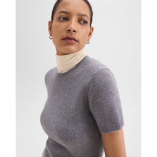 띠어리 Mini Sweater Dress in Felted Wool-Cashmere