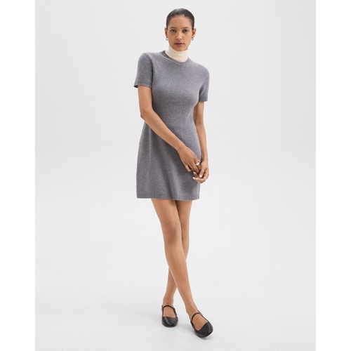 띠어리 Mini Sweater Dress in Felted Wool-Cashmere