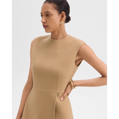 띠어리 Mini Wrap Dress in Double-Face Wool-Cashmere