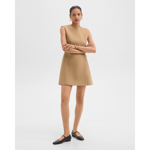 띠어리 Mini Wrap Dress in Double-Face Wool-Cashmere