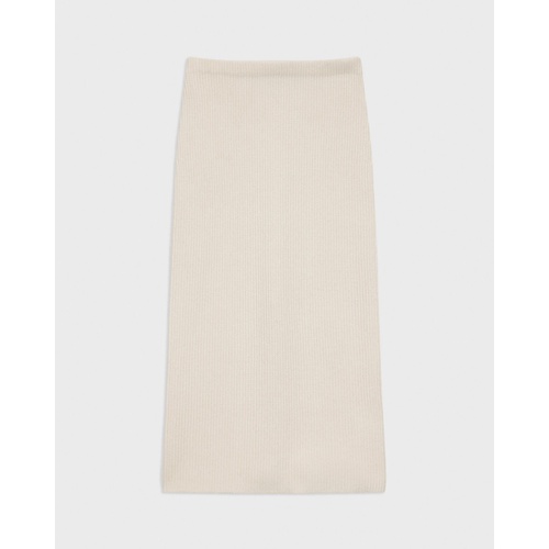 띠어리 Midi Pull-On Skirt in Felted Wool-Cashmere