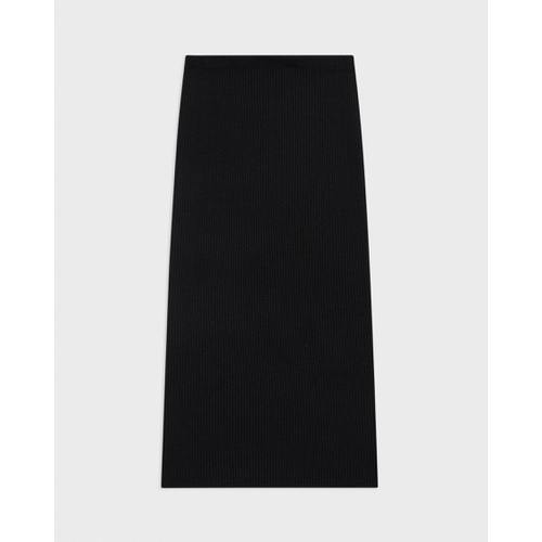 띠어리 Midi Pull-On Skirt in Felted Wool-Cashmere