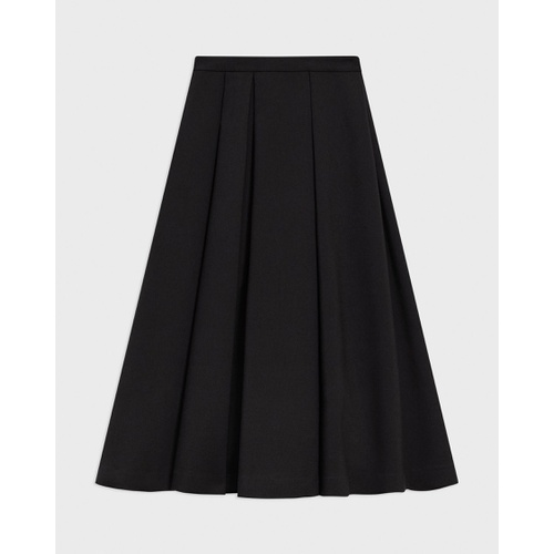 띠어리 Pleated Midi Skirt in Double Weave