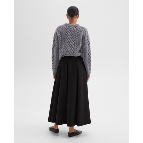 띠어리 Pleated Midi Skirt in Double Weave