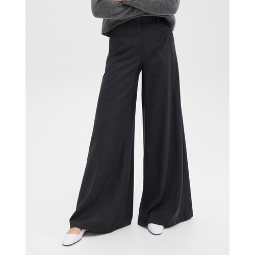 띠어리 Ultra Wide-Leg Pant in Stretch Flannel