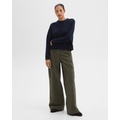 Wide-Leg Cargo Pant in Moleskin Twill