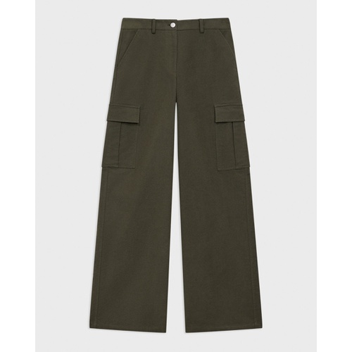 띠어리 Wide-Leg Cargo Pant in Moleskin Twill