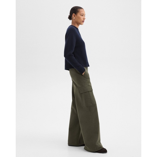 띠어리 Wide-Leg Cargo Pant in Moleskin Twill