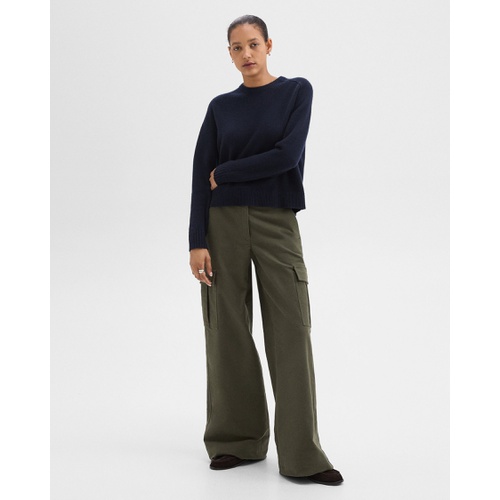 띠어리 Wide-Leg Cargo Pant in Moleskin Twill