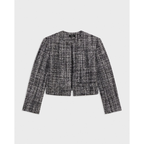 띠어리 Cropped Jacket in Melange Tweed