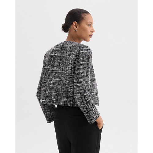 띠어리 Cropped Jacket in Melange Tweed