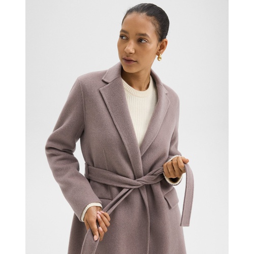 띠어리 Wrap Coat in Double-Face Wool-Cashmere