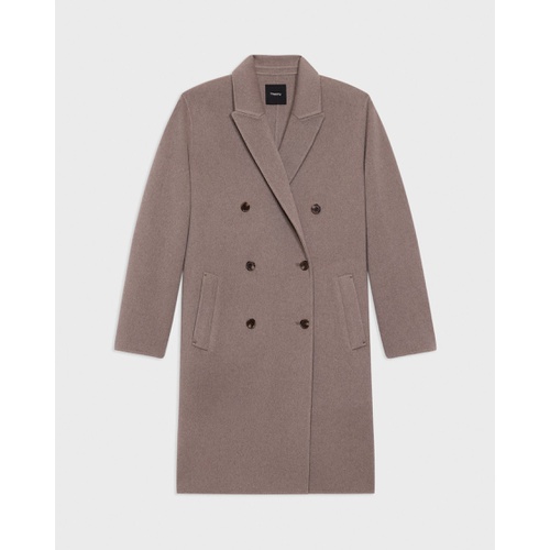 띠어리 Double-Breasted Coat in Double-Face Wool-Cashmere