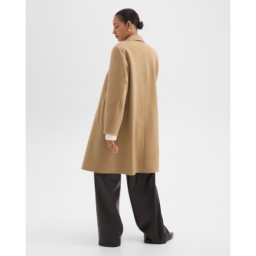 띠어리 Double-Breasted Coat in Double-Face Wool-Cashmere