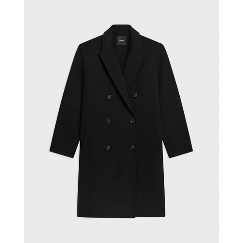 띠어리 Double-Breasted Coat in Double-Face Wool-Cashmere