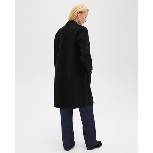 띠어리 Double-Breasted Coat in Double-Face Wool-Cashmere