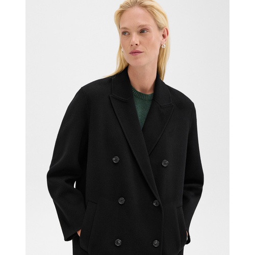 띠어리 Double-Breasted Coat in Double-Face Wool-Cashmere