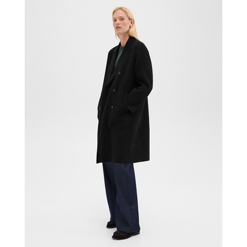 띠어리 Double-Breasted Coat in Double-Face Wool-Cashmere