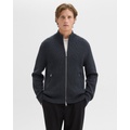 Ribbed Zip-Up Cardigan in Merino Wool