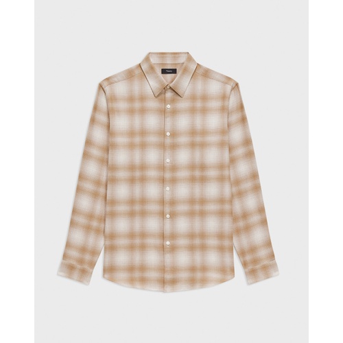 띠어리 Irving Shirt in Plaid Cotton Flannel