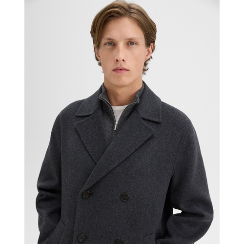 띠어리 Double-Breasted Coat in Double-Face Wool-Cashmere