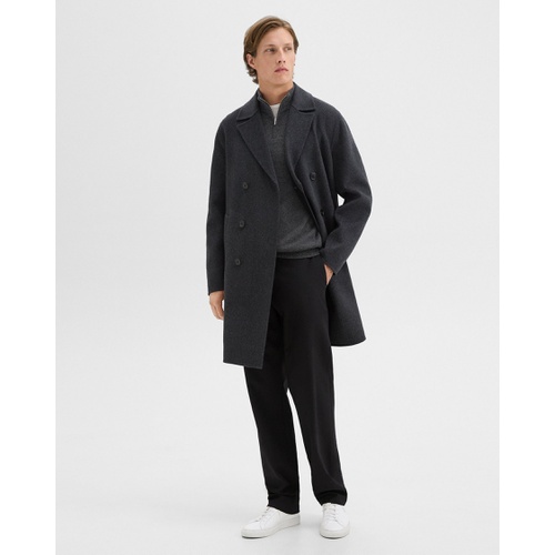 띠어리 Double-Breasted Coat in Double-Face Wool-Cashmere